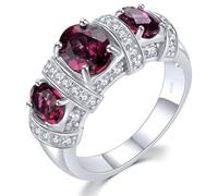 LP LOHASPIE Anillo de opal natural femenino Gemstone birthstone Promise anillo S925 plata esterlina elegante estilo 18k joyas finas doradas (Rosa, L 1/2)