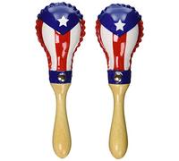 LP LP862105 - Maracas, con diseño de Bandera de Puerto Rico, 5 3/4"