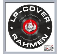 LP - Marco de Cubierta para Discos de Vinilo de Calidad de la Marca Empire® Frames Perfil de 15 mm de plástico Plateado Cristal acrílico - Tamaño Exterior 34,5 x 34,5 cm