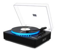 LP&No.1 Reproductor de Discos con Altavoces estéreo Integrados, Control LED, Placa giratoria de 3 velocidades para Discos de Vinilo y música Digital inalámbrica con reproducción y grabación USB,