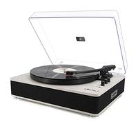 LP&NO.1 Tocadiscos inalámbrico con Altavoces Integrados y reproducción y grabación USB, Tocadiscos Vintage con Correa de 3 velocidades para Entretenimiento y decoración del hogar (Gris Claro)