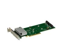 LP PCIe 4.0 x8 Hybrid NVMe/SATA M.2 RAID 0/1 Carrier, SAS3808 RAID Controller [AOC-SLG4-2H8M2-O]