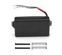 LP Style Humbucker Pickup Alnico 5 imán cubierta de latón bobina división 4 conductores cableado triple cera en maceta para guitarra eléctrica puente de cuello 50 mm 52 mm espaciado negro (A)