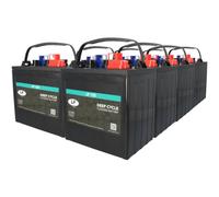 LP145LP - Juego de baterías para sistemas de 48 V (8 unidades, 6 V, 262 Ah, para carros de golf, vehículos eléctricos, plataformas y sistemas solares)