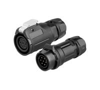 LP16 M16 plástico 7 pines eléctrico impermeable conector de señal de alimentación enchufe conector de cable adaptador redondo(Female Plug Set1)