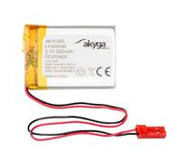 LP303040 - Batería de polímero de Litio (3,7 V, 320 mAh, polímero de Litio, AKYGA AKY0300, PCM JST, Conector de 2,54, 15 cm)