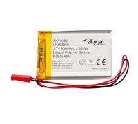 LP453350 - Batería de polímero de Litio (3,7 V, 800 mAh, polímero de Litio, AKYGA AKY0392, PCM JST, Conector de 2,54, 15 cm)
