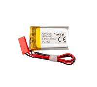 LP502030 - Batería de polímero de Litio (3,7 V, 250 mAh, polímero de Litio, AKYGA AKY0106, PCM JST, Conector de 2,54, 15 cm)