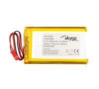 LP805080 - Batería de polímero de Litio (3,7 V, 4000 mAh, polímero de Litio, AKYGA AKY0580, PCM JST, Conector de 2,54, 15 cm)