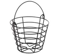 LPACXBYD Cesta Pelotas Golf Metal Wire Golf Ball Basket with Handle Trainer Carrying Bucket Stackable Utility Balls Container