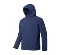 LPACXBYD Chaqueta Anti UV Cortavientos de Verano for Hombre y Mujer, Chaqueta protección Solar for Senderismo, Escalada, Camping, Sombrero Oculto(Dark Blue,M)