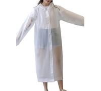 LPACXBYD Chubasquero de una Pieza no desechable Grueso for Hombres y Mujeres Adultos, Poncho Ligero de protección for Viajes al Aire Libre para impermeabilizar en Tiempo lluvioso(White)