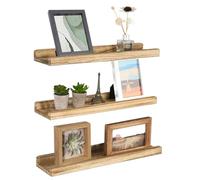 LPACXBYD Estante De Pared Estantes flotantes de Madera con Forma cuña for Pared, estantes rústicos Borde, estanterías for Libros, repisas for fotografías y Cuadros(Color2)