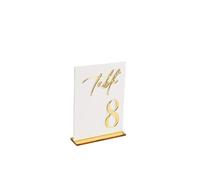 LPACXBYD PortanúMeros De Mesa 1-30 Digital Wedding Table Numbers Signs Seat Decoration 4.72*7.09 Inches PosanúMeros Para Boda(Gold,Numbers1-15)