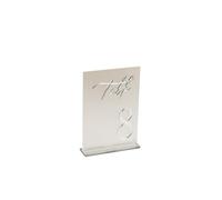 LPACXBYD PortanúMeros De Mesa 1-30 Digital Wedding Table Numbers Signs Seat Decoration 4.72*7.09 Inches PosanúMeros Para Boda(Silver,Numbers1-25)