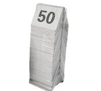 LPACXBYD PortanúMeros De Mesa 25pcs-50pcs Stainless Steel Tent Table Number Cards Restaurant Cafe Bar Seating Numbers PosanúMeros Para Boda(1 to 50)