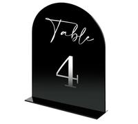 LPACXBYD PortanúMeros De Mesa Acrylic Digital Table Label, Wedding Number, Diy Personalized Seat PosanúMeros Para Boda(Black S,Number 1-25)