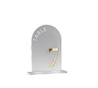 LPACXBYD PortanúMeros De Mesa Frosted Acrylic Arch Table Numbers Sign Wedding Decor Signage PosanúMeros Para Boda(Type 1,Table 1-10)