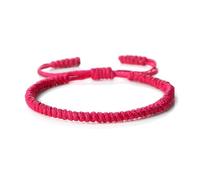 LPACXBYD Pulsera Cuerda Trenzada Pulseras trenzadas hechas a mano for mujeres y hombres, pulsera ajustable con nudo rojo, amuleto for protección de pareja(Color 15)