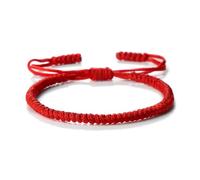 LPACXBYD Pulsera Cuerda Trenzada Pulseras trenzadas hechas a mano for mujeres y hombres, pulsera ajustable con nudo rojo, amuleto for protección de pareja(Color 2)