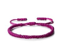 LPACXBYD Pulsera Cuerda Trenzada Pulseras trenzadas hechas a mano for mujeres y hombres, pulsera ajustable con nudo rojo, amuleto for protección de pareja(Color 4)