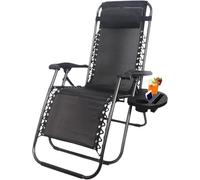 LPACXBYD Tumbona De JardíN Folding Reclining Chair Heavy Duty Zero Gravity Garden Outdoor Patio Sun Lounger (Black)