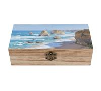 LPAGBCNU Joyero de madera para guardar recuerdos, organizador de almacenamiento de doce apóstoles, caja de madera hecha a mano para guardar joyas, monedas, tarjetas de tartoto, pequeños tesoros