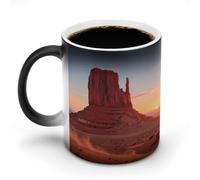 LPAGBCNU Monument Valley - Taza de café de 325 ml que cambian de color, tazas de café que cambian de calor con asa, taza mágica sensible al calor para mujeres y hombres, divertida taza de cerámica