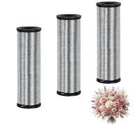 LPAMABA 3x100m ø0,7m Alambre para Envolver Flores - Juego de Alambres para Atar, Recocido, Enrollado Alambre para Plantas (Plateado)