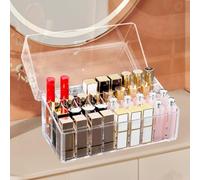 LPAMABA Organizador Acrílico de Pintalabios con 36 Ranuras - Soporte Torre para Maquillaje y Lápiz Labial - Almacenamiento Cosmético