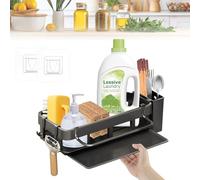 LPAMABA Soporte para Estropajos de Cocina Organizador Fregadero Esponjas Organizador Estropajo Fregadero Soporte sin Taladrar