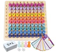 LPAMAPA Tabla de Multiplicación, Tabla Multiplicadora de Madera, Educativo Aprendizaje de Multiplicación, Tablero Montessori Multiplicacion para Juegos Matemáticos Regalos para Niños Más de 3 Años