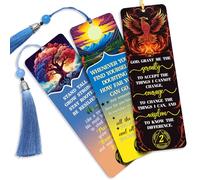 LParkin 3 marcapáginas de oración de serenidad de 2 años, regalos de sobriedad para mujeres y hombres, regalos sobrios, marcadores de oración de serenidad, regalos de recuperación para alcohólicos