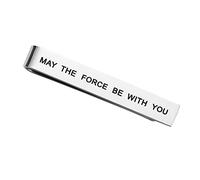 LParkin Clip de corbata de acero inoxidable de para hombres y mujeres, May The Force Be with You