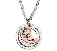 LParkin Collar The Love Between Grandmother and Granddaughter is Forever, Acero inoxidable