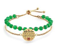 LParkin Doble Capa de pulsera abuela dorada, Perlas pulseras para abuela, Te Quiero Abuela Pulseras Abuela Acero Inoxidable Pulsera Regalo Para la Mejor Abuela (Abuela Trate de encontrar el regalo)