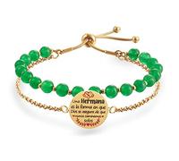 LParkin Doble Capa de pulsera hermanas, Original Perlas Pulsera Mujer Hermana Acero Inoxidable, Regalo Cumpleaños Hermana Pulsera a la Mejor Hermana Ajustable (Una Hermana es la forma en que Dios)