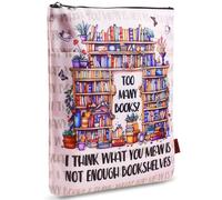 LParkin Funda de libro para amantes de los libros para mujer, regalo de bibliotecaria de gusano de biblioteca, club de lectura, cubierta de libro impermeable, regalo divertido de biblioteca, bolsa de