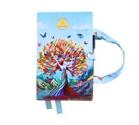 LParkin Funda de lona suave AA para libro grande con bolsillos para mujer, fundas de libro AA factibles para tapa dura, se adapta a libros grandes AA y 12 pasos y 12 tradiciones, diseño de árbol de la