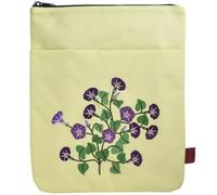 LParkin Funda para libro con bordado de flores de nacimiento, bolsa de libro con cremallera, regalos de cumpleaños, regalo de flores