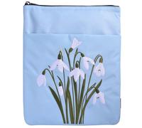 LParkin Funda para libro con bordado de flores de nacimiento, bolsa protectora de libro con cremallera, regalos de cumpleaños, regalos de flores del mes de nacimiento