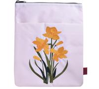 LParkin Funda para libro de flores de nacimiento, funda para libro de flores de narciso de marzo con cremallera, regalos de cumpleaños, regalo de flores del mes de nacimiento, protector de libro