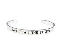 LParkin I AM The Storm - Pulsera inspiradora, joyería de empoderamiento, regalo inspirador y de motivación.