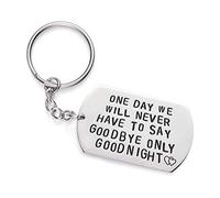 LParkin - Llavero con cita de amor para regalo de San Valentín, con texto en inglés «One Day We Will Never Have to Say Goodbye Long Distance»