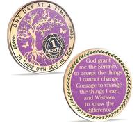 LParkin Moneda de sobriedad de 1 mes, moneda de sobriedad del árbol de la vida, regalos de sobriedad para mujeres, chip de sobriedad de 30 días, medallón anónimo de alcohólicos