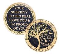 LParkin Moneda de sobriedad de 5 años, moneda de sobriedad del árbol de la vida, medallón AA, regalos de sobriedad para mujeres y hombres, símbolo de aniversario sobrio, medallón anónimo de