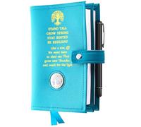 LParkin Premium AA Big Book Cover con compartimento seguro para monedas: resistente funda de cuero PU para libros AA de gran tamaño y 12 pasos y 12 tradiciones, verde como un árbol.