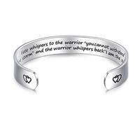 LParkin Pulsera de aliento Guerrero Pulsera Fate Whispers to The Warrior You Cannot Withstand The Storm 6 inches
