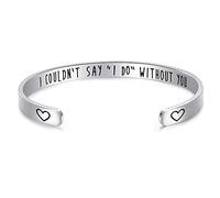 LParkin Pulsera para dama de honor de acero inoxidable con grabado I Couldn't Say I Do Without You, One Size, acero inoxidable, sans_pierre, One Size, Acero inoxidable, sin piedra