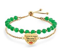 LParkin Te Quiero Abuela Pulseras Abuela Acero Inoxidable Pulsera Regalo Para la Mejor Abuela (Tu eres la mejor Abuela del mundo)